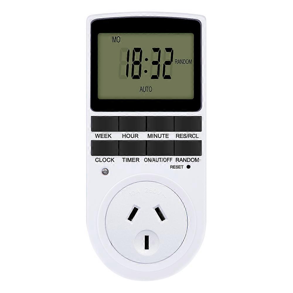 24 Hour Cyclic Electronic Digital Timer Switch EU UK AU US BR FR Plug Kitchen Timer Outlet Programmable Timing Socket 220V