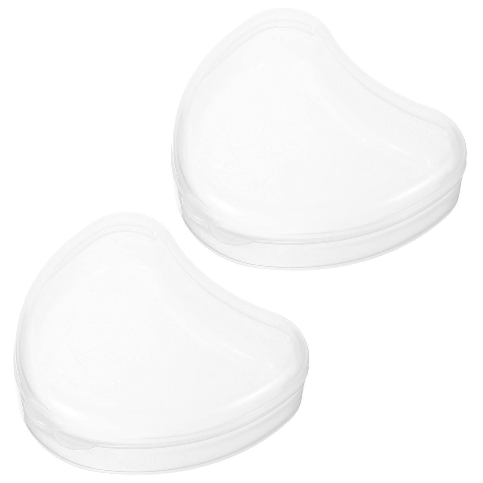 Plastic Denture Case for Storage 2Pcs Portable Small Denture Box Holder