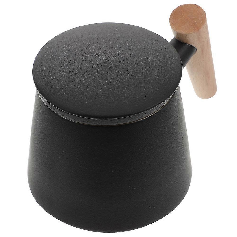 Black Ceramic Tea Cup with Filter for Home Use 1Set Tea Drinking Cup