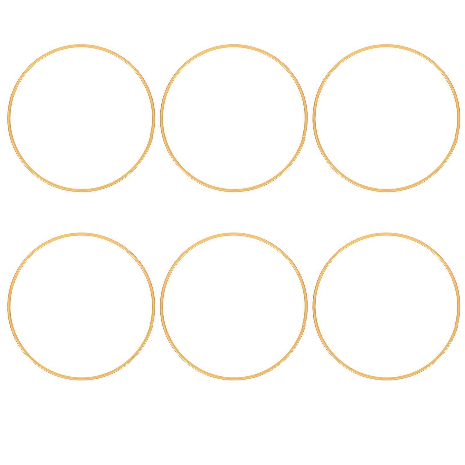 Iron Circle Macrame Hoops Ring for DIY Dream Catcher Accessories 6Pcs