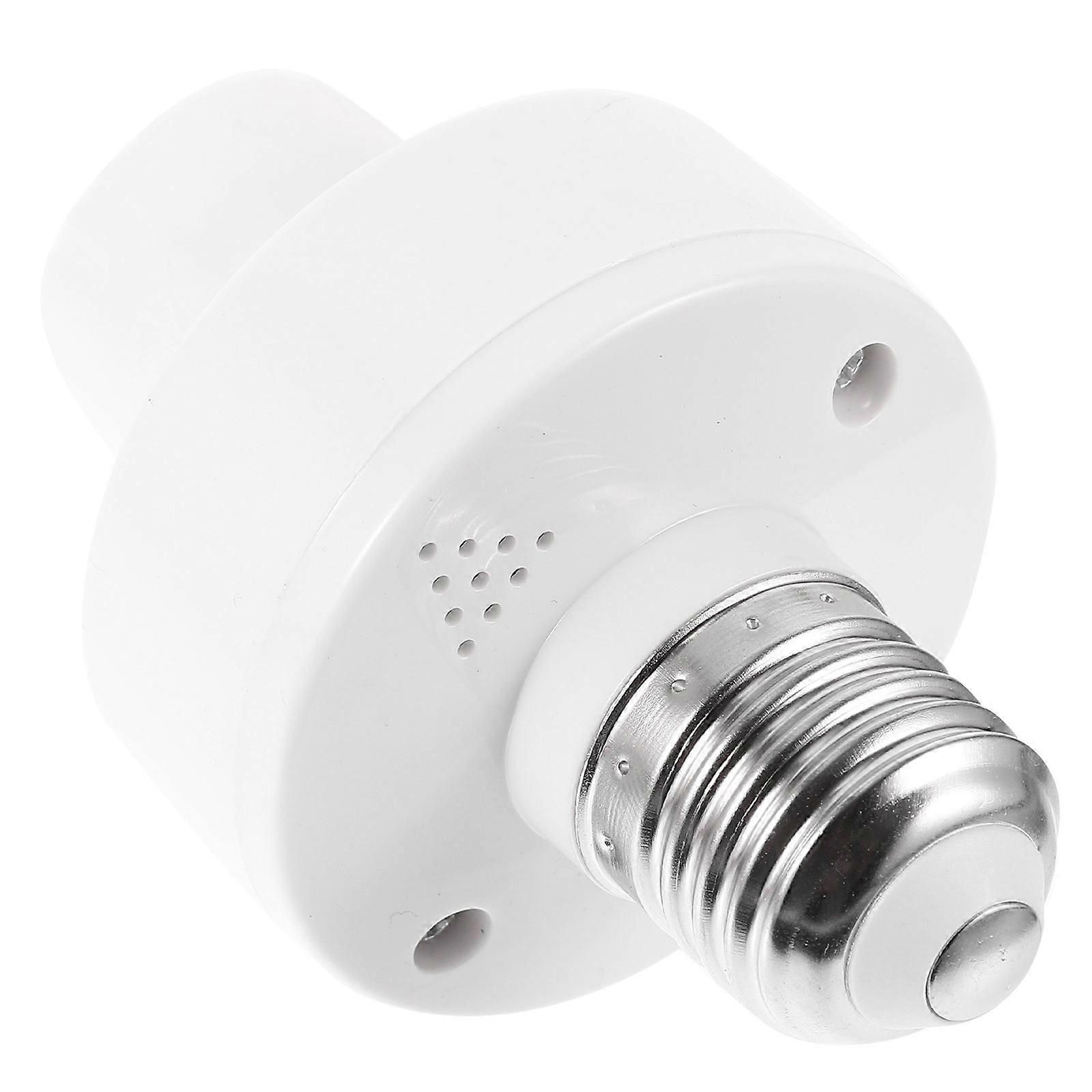 Voice Intelligent Lamp Holder for E27 Socket Light Socket White