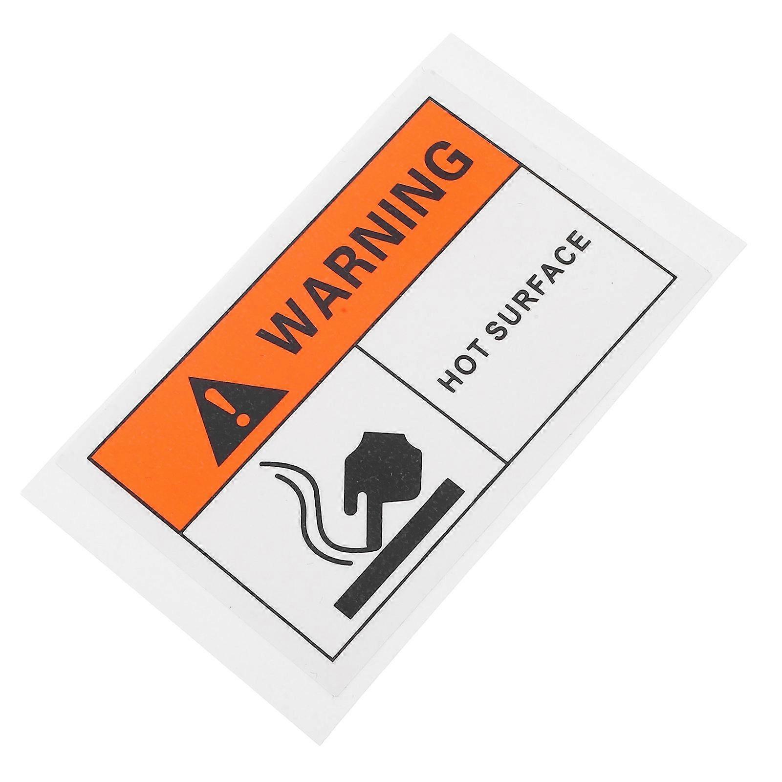 Caution Sign Hot Surface Warning Labels for Safety Use 2Pcs