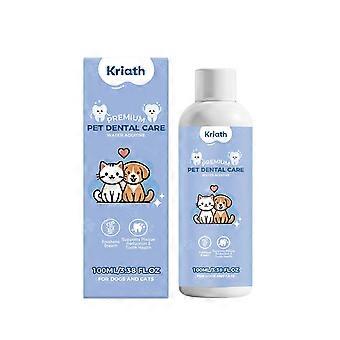 100 ml Wateradditief voor gebitsverzorging bij honden en katten, voor een frisse adem en vermindering van tandplak, gebruiksvriendelijke mondhygiëneoplossing voor huisdieren