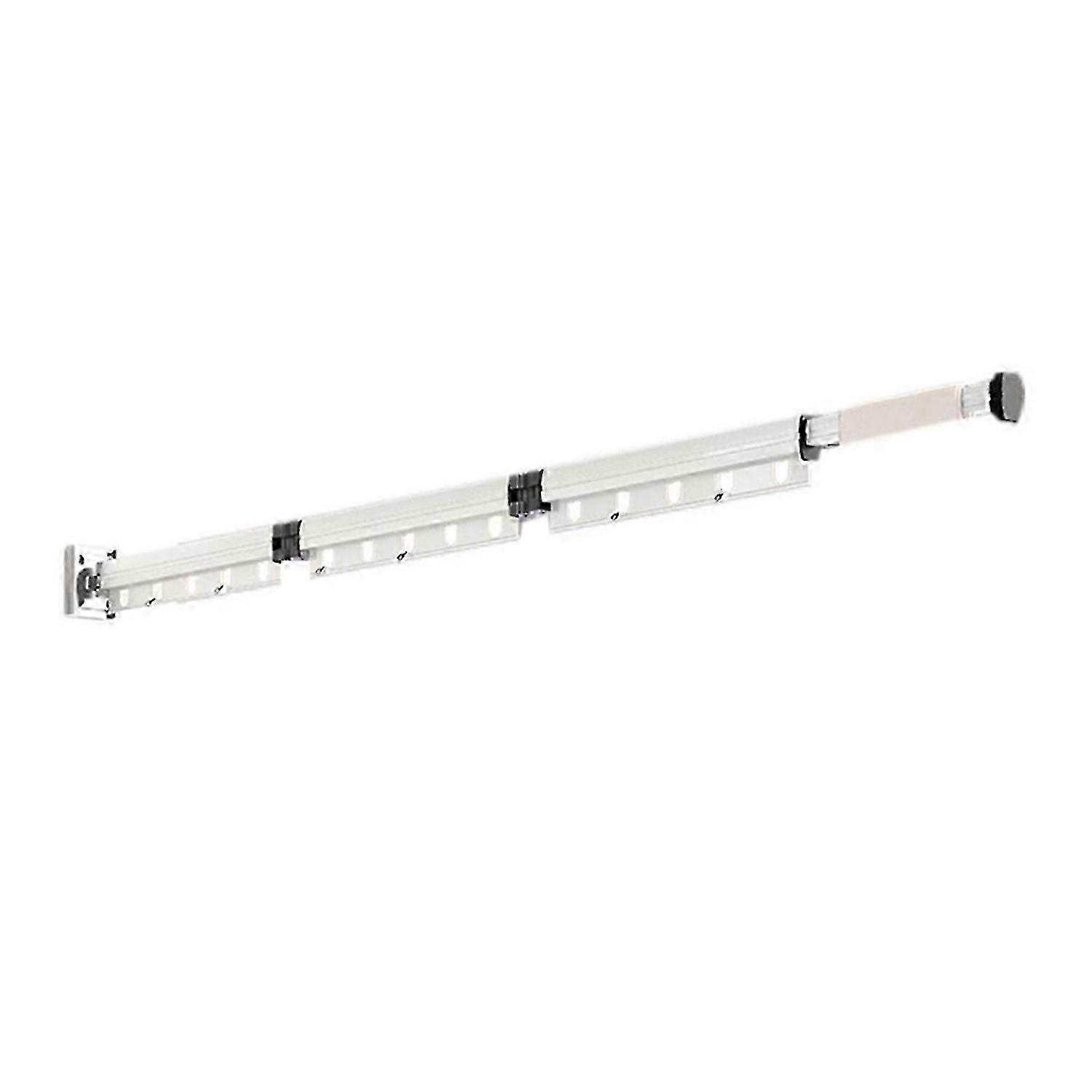 Foldable Retractable Wall Mounted Space Saver Clothes Hanger Rack,B