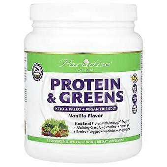 Paradijs kruiden, Eiwitten &Greens, Vanille, 16 oz (454 g)