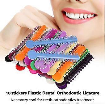 10pcs Dental Orthodontic Ligature Ties Elastic Rubber Bands Tools Elasticity For Teeth-nbh