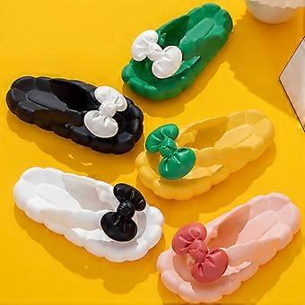 Mode Vlinderknoop Decoratieve Flip Flop Vrouwen Slides Fashion Platform Zachte Antislip Sandalen Nieuwe Indoor Badkamer Slippers