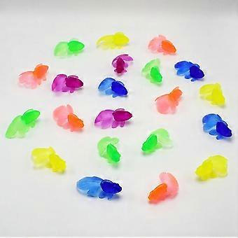 50 realistische Goldfisch-Spielzeugfiguren aus Kunststoff, lustige Goldfisch-Modellfiguren, Set mit Partygeschenken