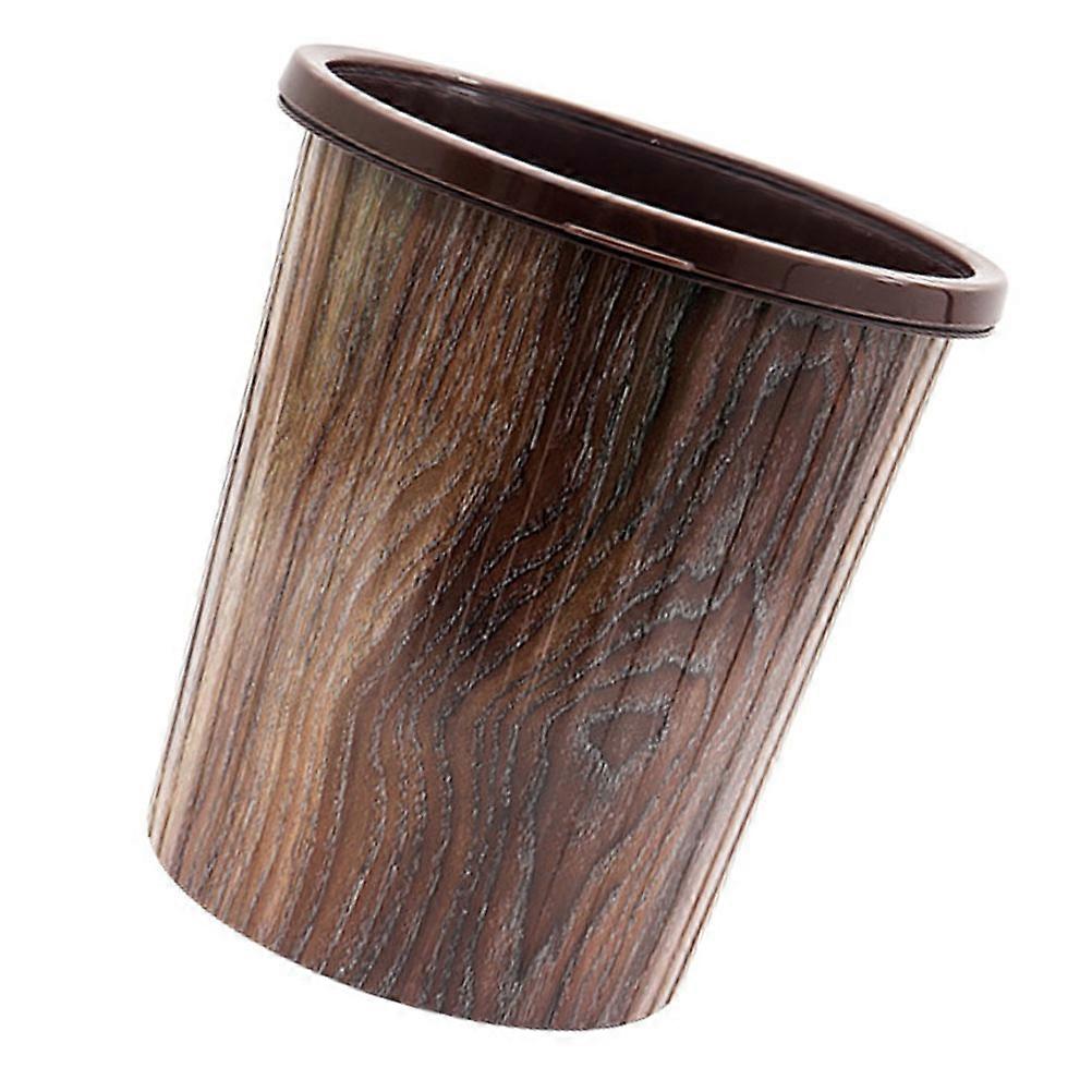 1Pc Kitchen Emulation Trash Can Large Capacity Waste Bin with Pressing Ring