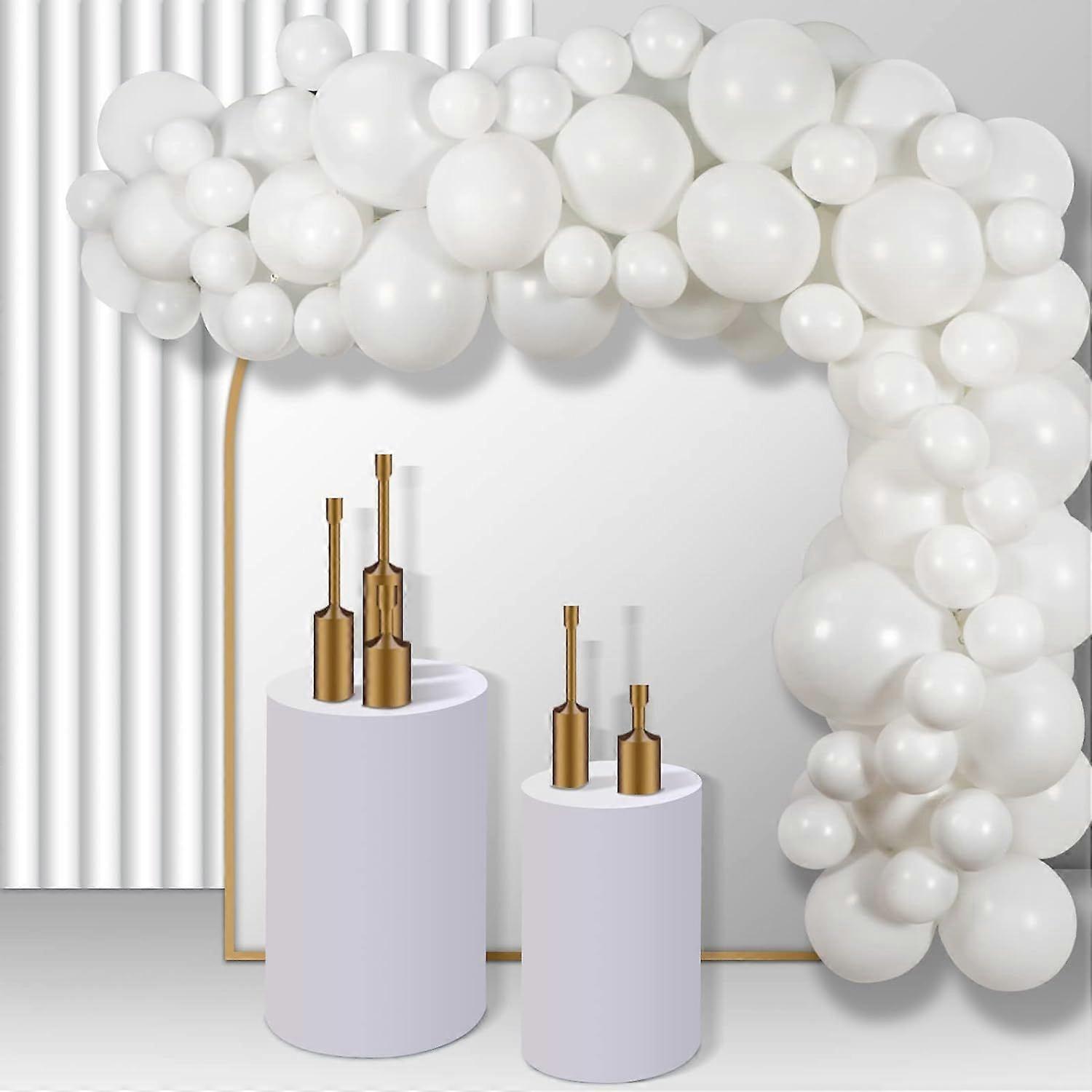 urWarm 84pcs Balões Brancos Tamanhos Diferentes 5 polegadas 12 polegadas 18 polegadas, Balões de Festa de Látex Branco Garland Arch Kit, Balões Brancos Macaron Pearl para Bebê