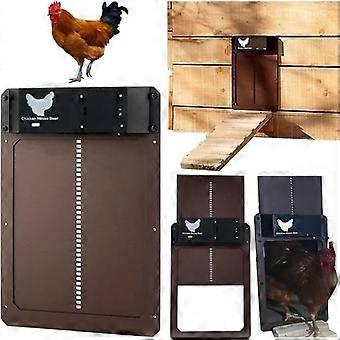 IP44 Waterproof Automatic Chicken Coop Door - Brown - ABS - Outdoor - Duck
