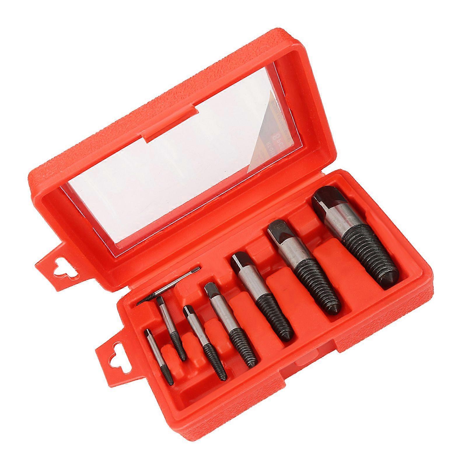 8Pcs Broken Screw Bolt Extractors Remover Damaged Screw Bolt Removing Tool