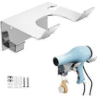 Brateuanoii Hair Dryer Holder, Hair Dryer Holders, Stainless Steel Hair Dryer Holder, Suitable for All Types of Hair Dryers and All Types of Walls