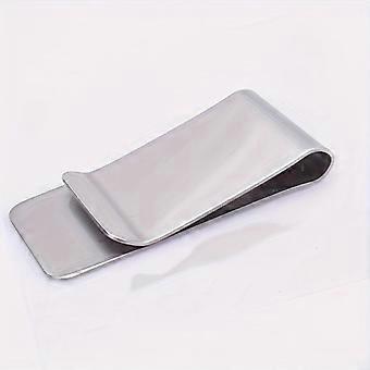 Minimalist Stainless Steel Money Clip, Slim Credit Card Holder for Men, Cash and Card Clip for Everyday Carry