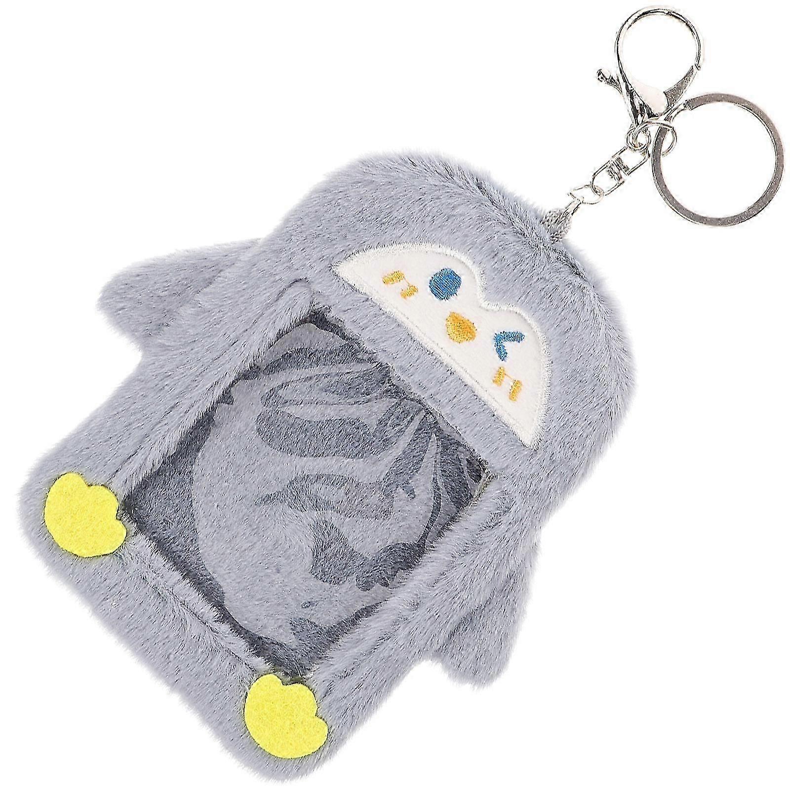 Plush Cartoon Card Holder for Backpack Hanging