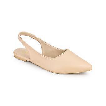 Valentine's Women's Shoes Slingback Pointed Toe Flat Shoes Cream