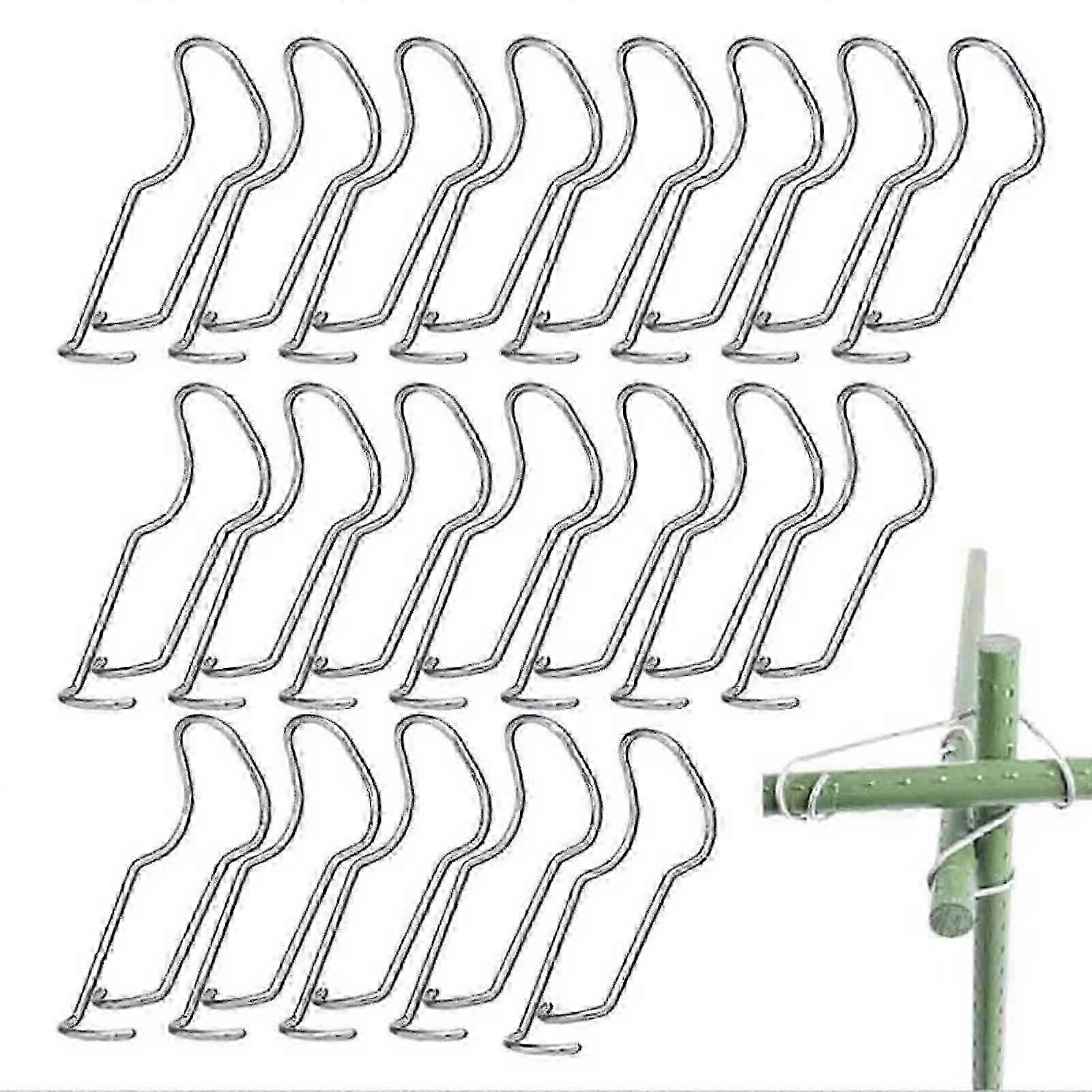 Galvanized Steel Wire Clips - 20 Pack Silver