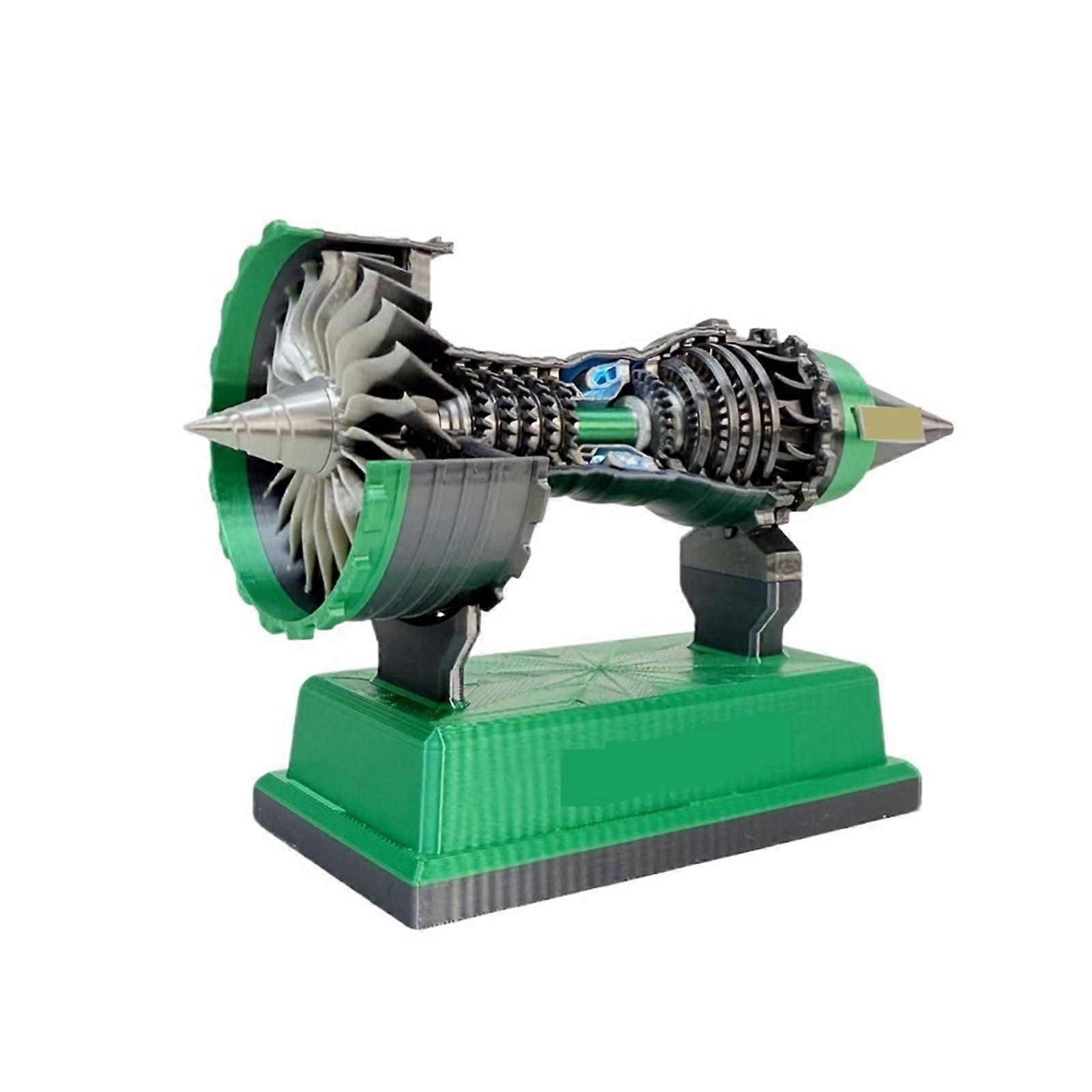 Turbofan Engine Helicopter Model Kit with LED Light, Realistic Educational Display