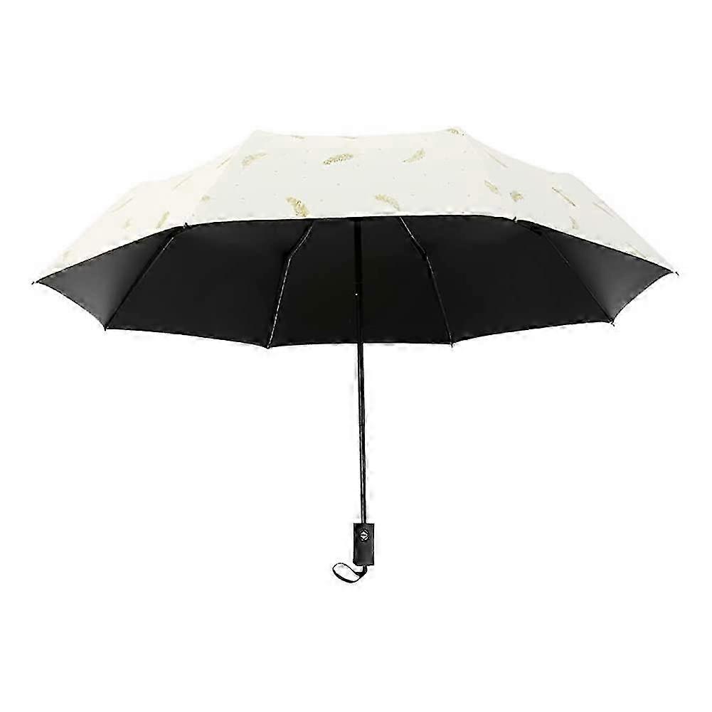 Foding Travel Umbrella Auto Open Close,Black Anti-UV Coating