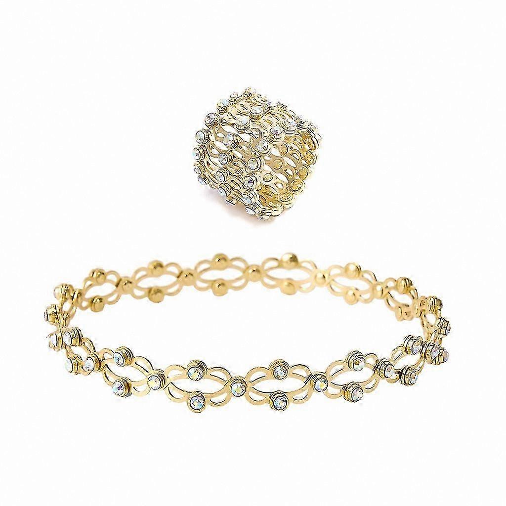 2-in-1 Adjustable Design: Retractable Stretchable Twist and Fold Ring Bracelet