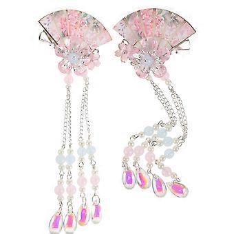 Ancient Style Flower Hairpins Hair Clips for Women 2Pcs Hanfu Accessories