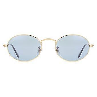 Ray-Ban RB3547 Oval 001/56 Vollrand Arista Gold Unisex Oval Sonnenbrille UV2 Original