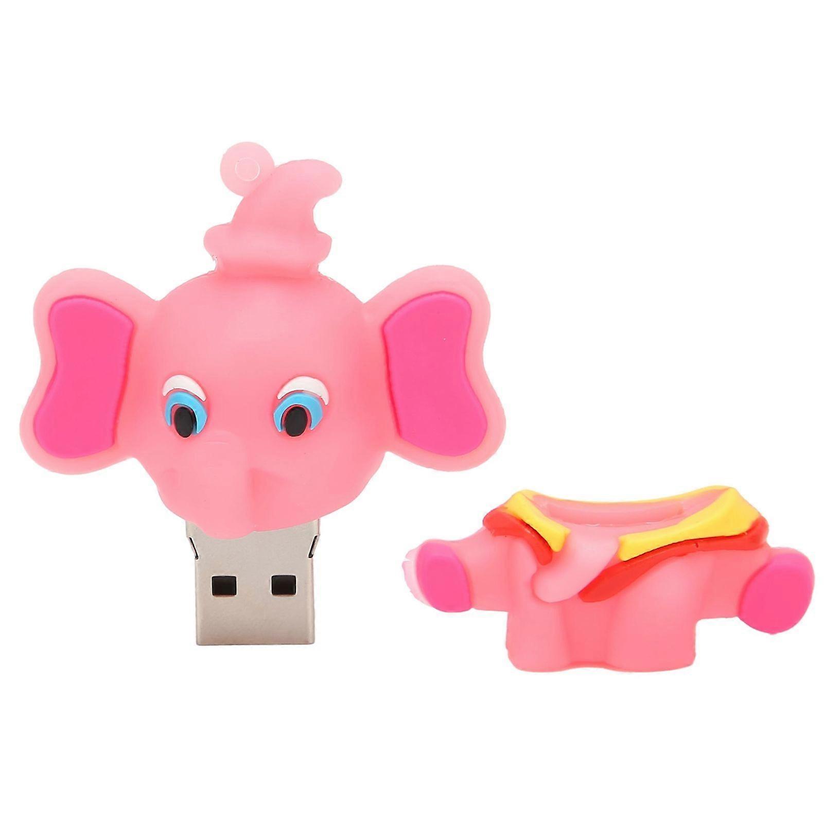 Cartoon U Disk Compatible Optional Memory Cute Elephant Memory Stick for Data Storage Transmission Sharing64GB