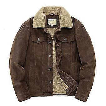 Mode Heren Corduroy Winterjassen Fleece Donsjacks Casual Jassen