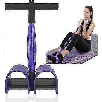 Entraîneur multifonctionnel pour tout le corps, avec 6 tubes élastiques et une corde de traction.