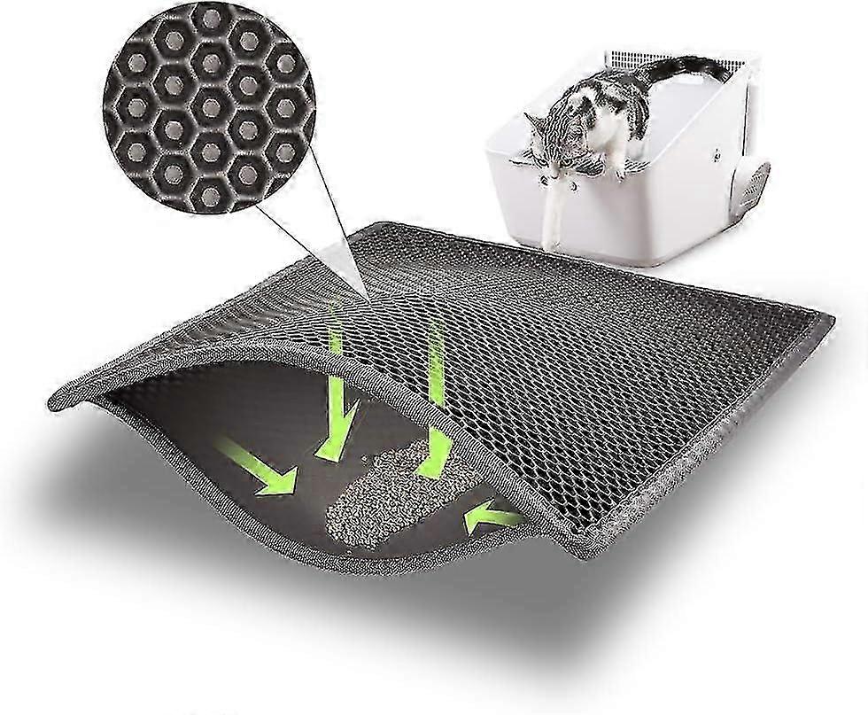 Waterproof Double Layer DesignLitter Mat - Honeycomb Design Underlay Mat