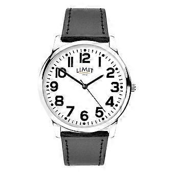 Limit Gents Watch | Silver Case & PU Strap with White Dial | 5608