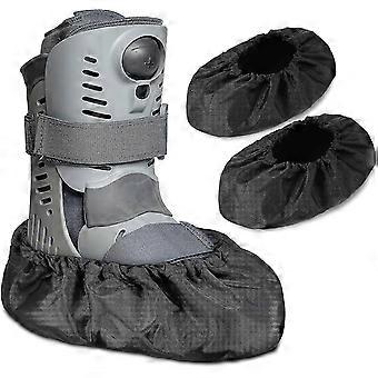 Reusable Non-slip Shoe Covers 2 Pcs 31cm Black Oxcompatible withd Cloth Overshoes