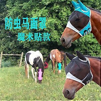 Breathable horse mask to repel mosquitoes and flies, equestrian supplies, black562
