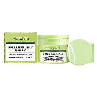 Pore Relief Jelly Toner Pads (70 Pads)  Daily Exfoliating Pads with PHA, LHA, 5D CICA & Panthenol for Hydration & Pore Care, Ideal for Oily, Combo & S