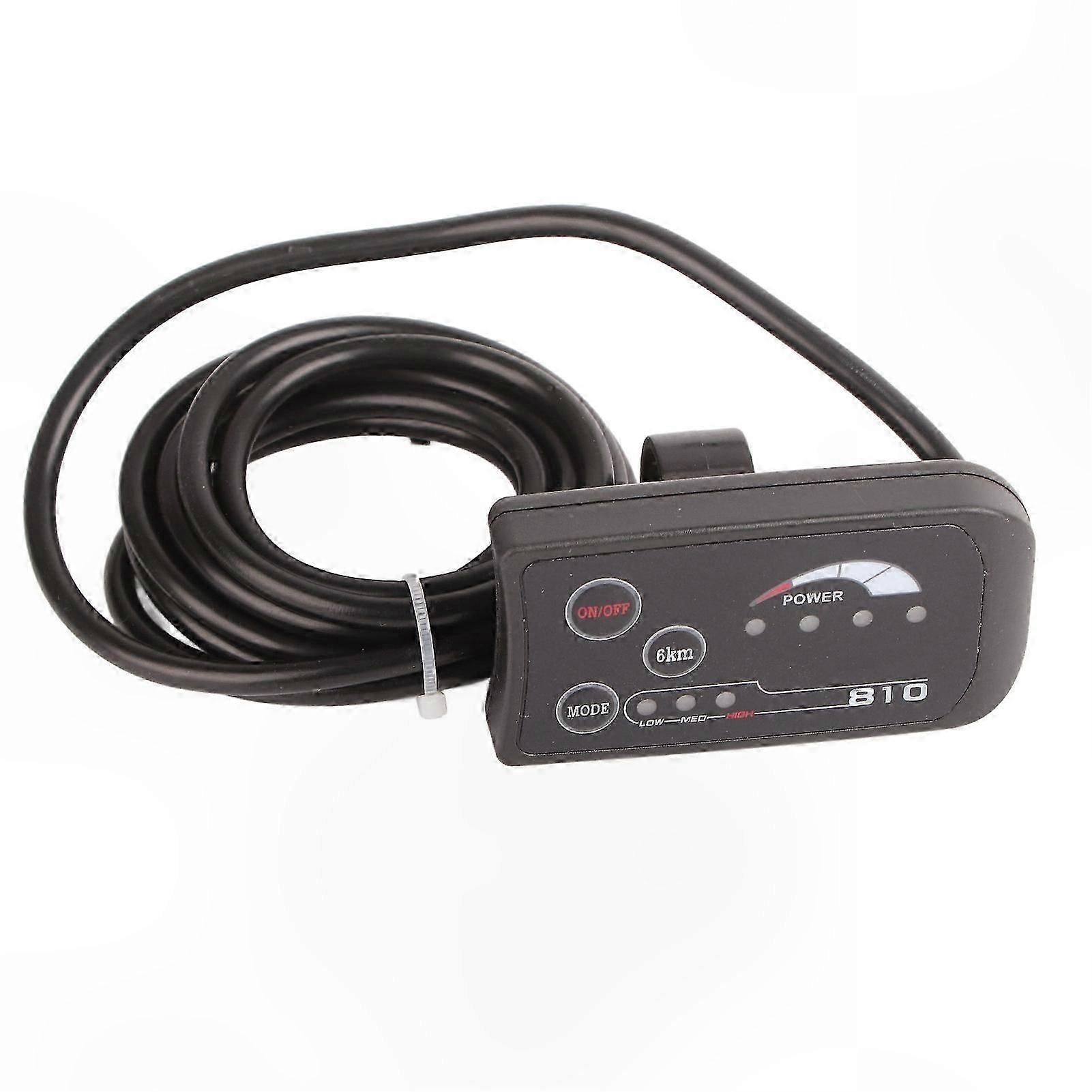 LED Display Control Panel for E-Bike with 5-Wire Cable Connection
