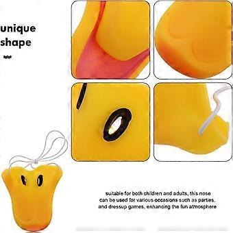 Latex Duck Beak Mask with Elastic Strap for Adults and Kids Realistic Duck Nose for Halloween Cosplay Party Dress up and Stage Use
