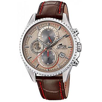 Lotus chrono reloj para Hombre Analógico de Cuarzo con brazalete de Piel de vaca 18527/2