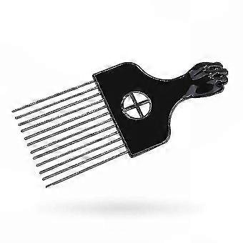 Hair Styling Accessory: Afro Pick Combs with Metal Picks