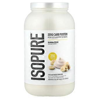 Isopure, proteína en polvo sin carbohidratos, sabor crema de plátano, 3 lb (1,36 kg)