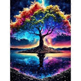 Fantasy Colorful Tree Galaxy Night Jigsaw Puzzle for Adults RNB1464