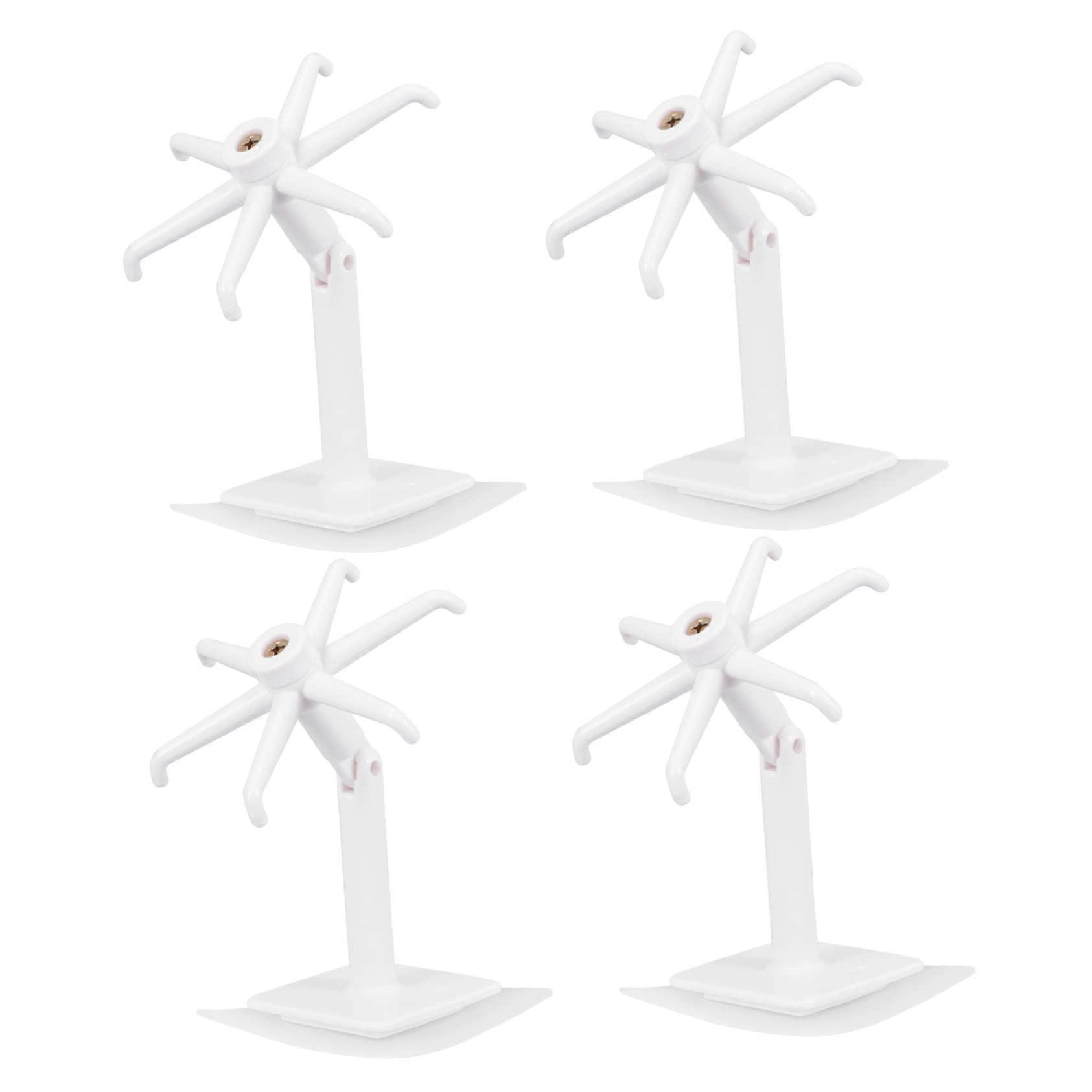 Rotating Adhesive Wall Hooks for Bath Towels, No Drill, Rustproof Plastic for Bathroom, Kitchen