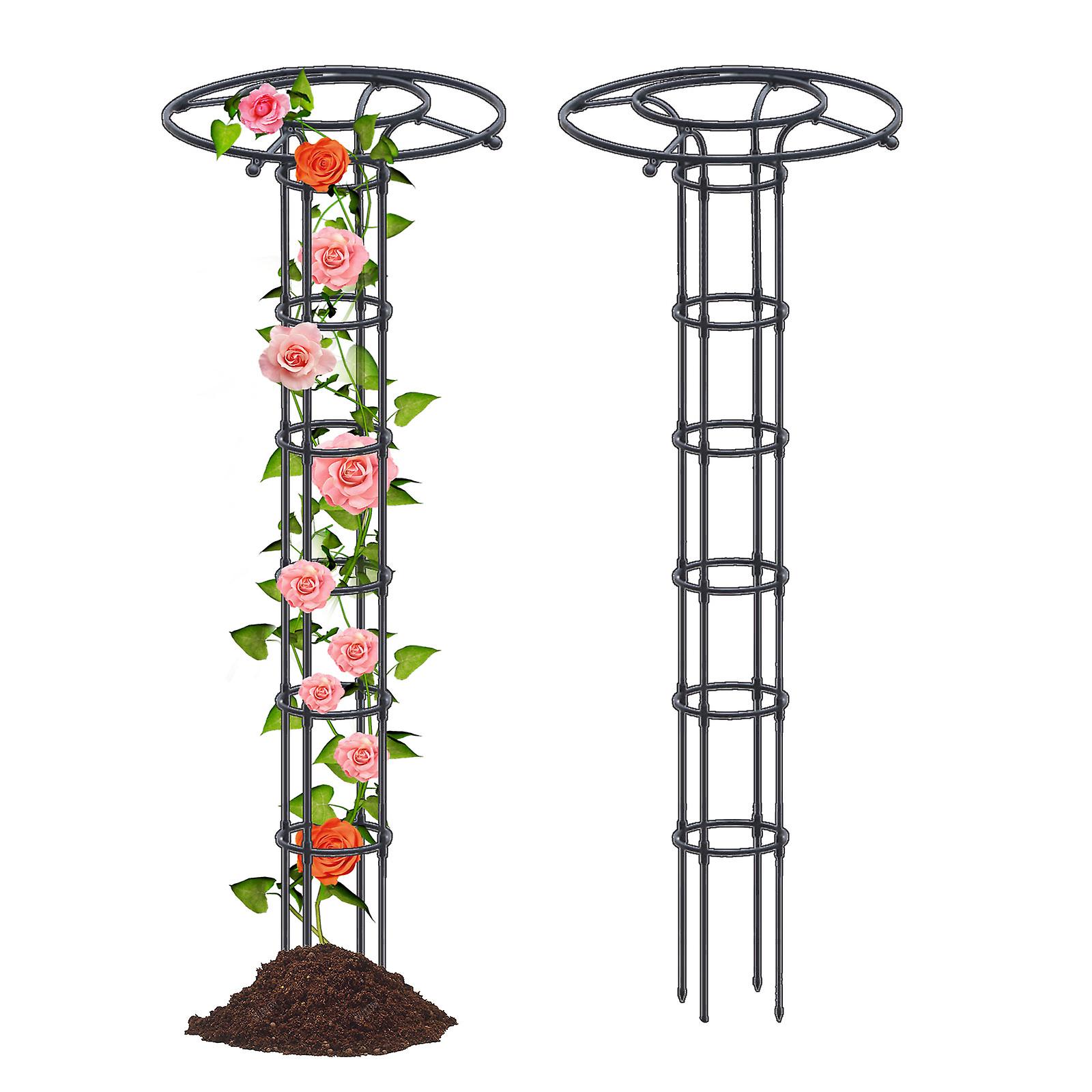 Plantenklimframe, Trellis Voor Potplanten, Tuintrellis, Gevormde Plantensteun, Tomatenkooien Voor Tuin, Trellis Voor Potplanten Klimplanten,zwart,120 * 30cm/47.24 * 11.81in