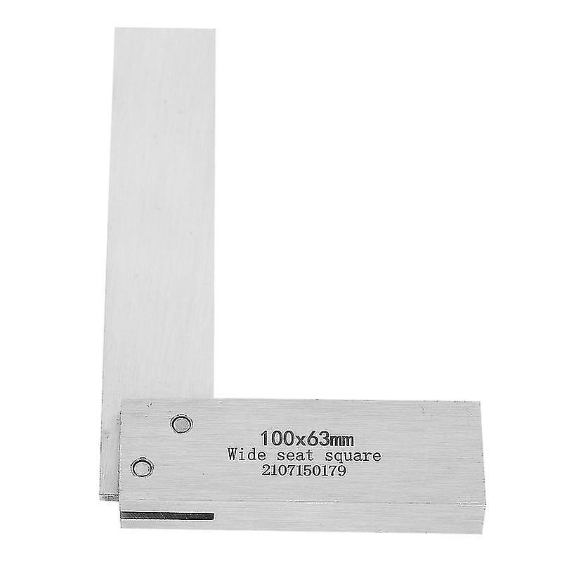 9.8X6.3x1.1cm Silver Rulers L-shaped Square Ruler Woodworking Square Ruler Engineer Square Ruler For
