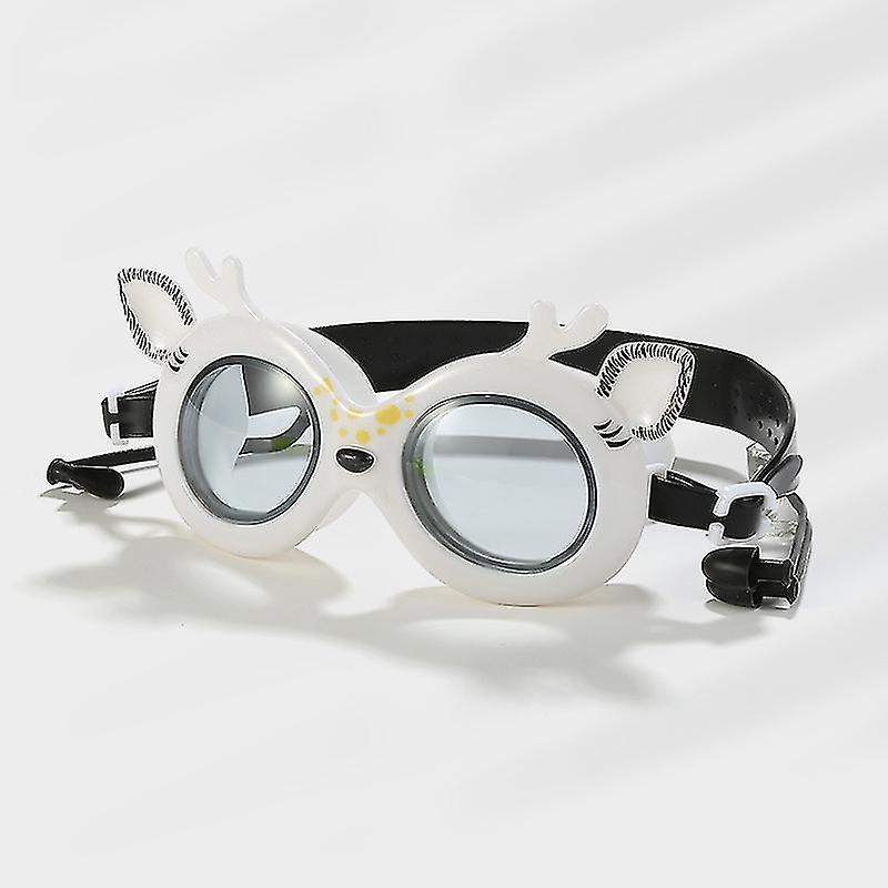 Swimming Goggles, Waterproof And Anti-fog, Suitable For Children, Teenagers White