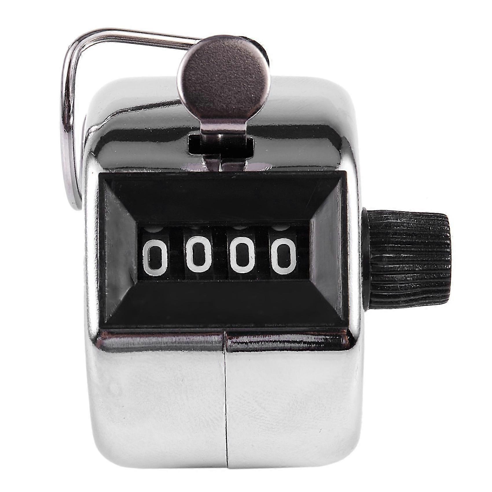 4 Digit Number Clicker Golf Hand Click Counter Silver