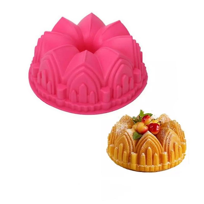 1pc Castle Sponge Cake Silicone Mold (random Color)
