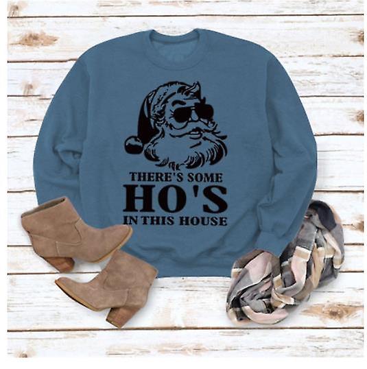 Women's Autumn And Winter Long Sleeve New Arrival Fashion Christmas Printed Loose Top Ladies There's Some Printed Casual Round Neck Sweatshirt For Wom