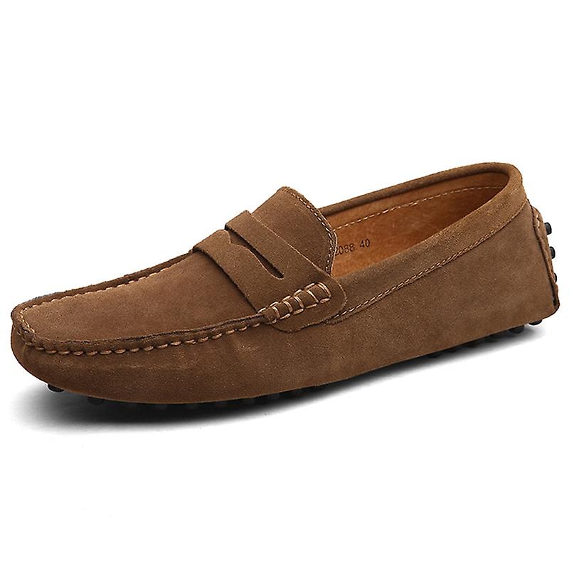 Mocassini Uomo In Pelle - Antiscivolo, Flessibili, Leggeri, Tacco Piatto, Slip-on Per Uso Quotidiano E Outdoor