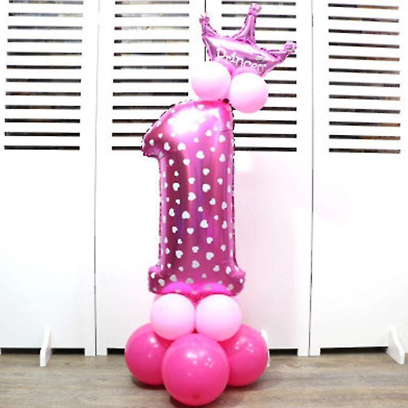Pink number 1 Digital Balloon For's Inflatable Decoration Party