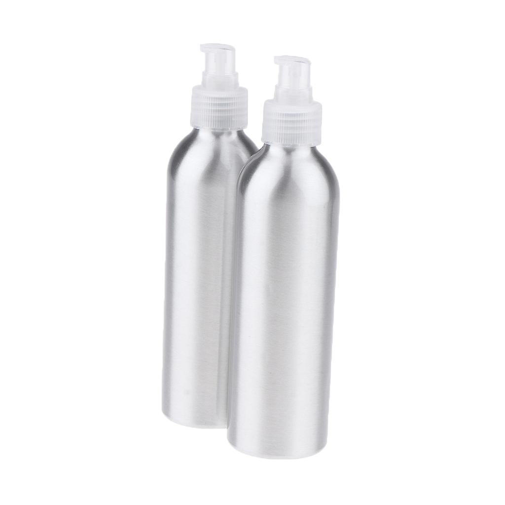 2x 250ml κενή αντλία μακιγιάζ μπουκάλι αργίλιο κρέμα λοσιόν δοχείο σαφής αντλία